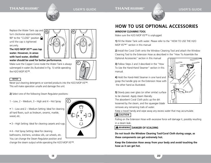 H2o Mop Steam Cleaner User Manual
